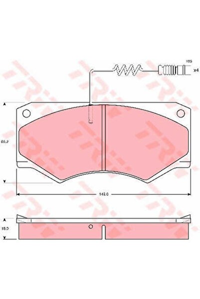 TRW Σετ τακάκια φρένων, δισκόφρενο GDB1067