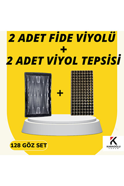 KARAOĞLU VAKUM AMBALAJ 2 Adet Fide Viyolü + 2 Adet Viyol Tepsisi Set Fidelik ...
