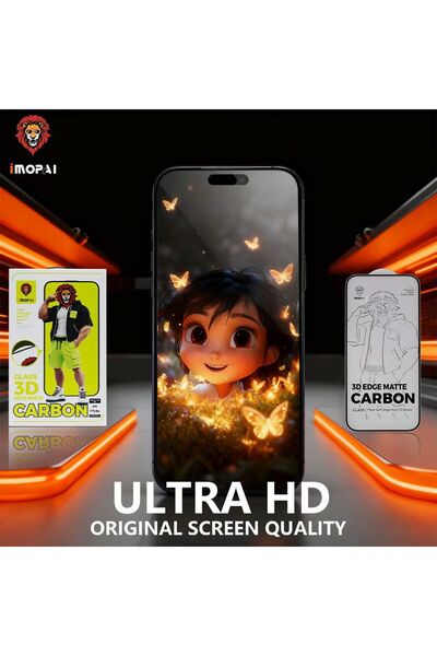 GENERAL iMOPAI iPhone 12 Pro Max Screen Protector 3D Edge Matte Carbon Ultra ...