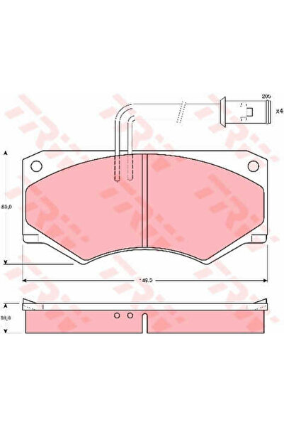 TRW Set plăcuțe de frână, frână pe disc GDB390