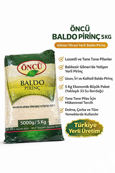 Öncü Baldo Pirinç 5 Kg – Gönen Yöresi Yerli Baldo Pirinç