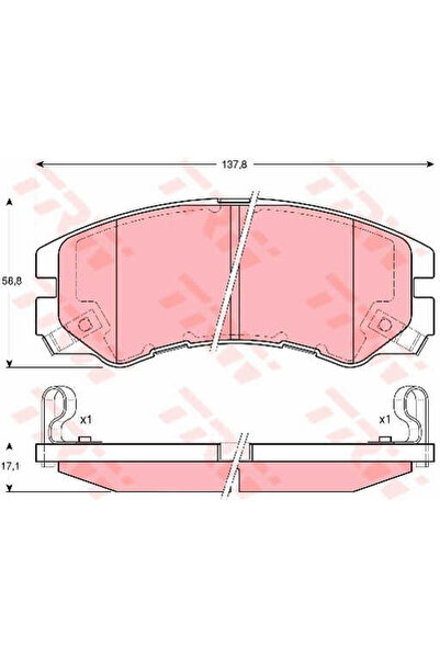 TRW Set de plăcuțe de frână, frână pe disc GDB3162