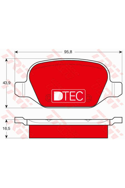 TRW Set plăcuțe de frână, frână cu disc GDB1396DTE