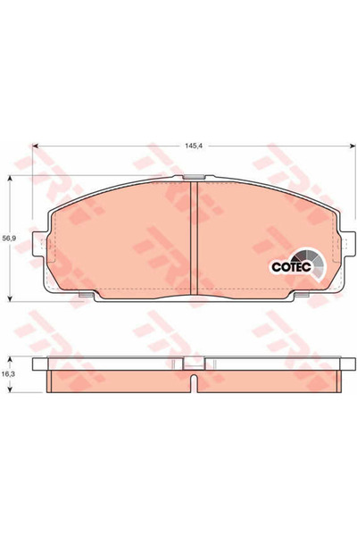 TRW Set plăcuțe de frână, frână pe disc GDB770