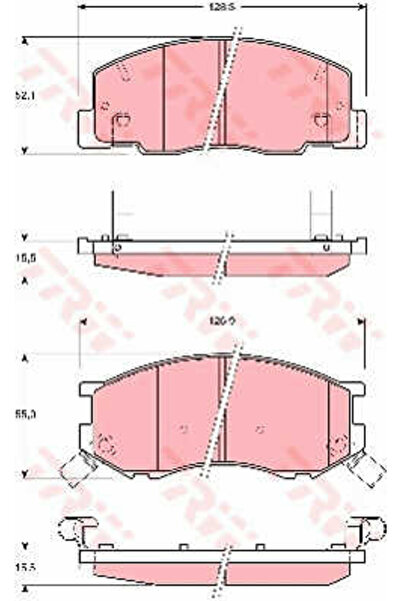 TRW Set plăcuțe de frână, frână pe disc GDB3157