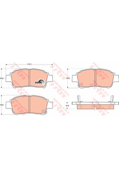 TRW Set Placute Frana,Frana Disc Gdb3218 Toyota Echo Limuzina/Platz/Probox / ...
