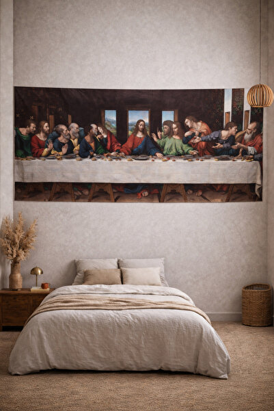 ALAMODECOR Son Akşam Yemeği (Last Supper), Leonardo da Vinci Duvar Örtüsü - V...