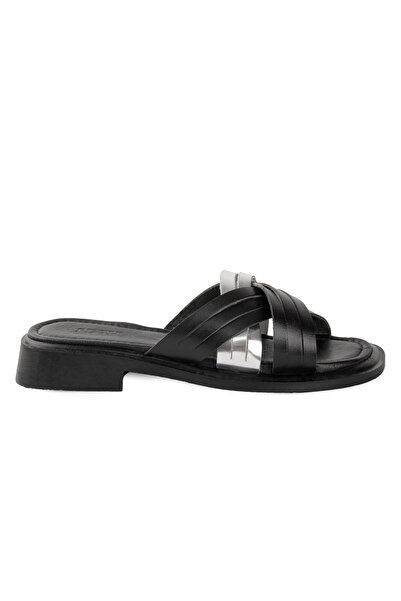 Pegia Leather Cross Strap Women's Slipper Dg6089