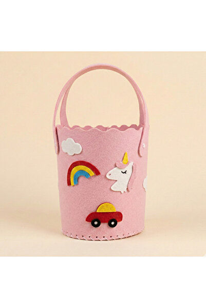 Kendin Yap Unicorn Temalı Keçe Sepet Dikiş Seti Montessori Oyuncak