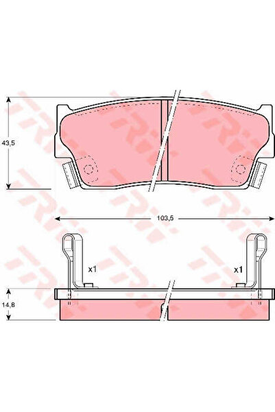 TRW Set de plăcuțe de frână, frână pe disc GDB885