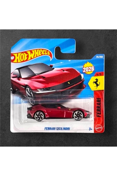 HOT WHEELS Ferrari 12Cilindri Kırmızı 2026 1:64 Diecast Model Araba