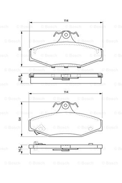 Bosch Σετ τακάκια φρένων, δισκόφρενο 0 986 424 561