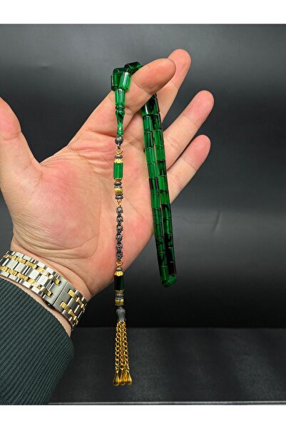 Tesbih-i Hazır Tesbihçilik Cut Amber Stone Prayer Beads Special Design Tasseled