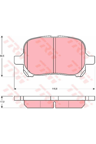TRW Set plăcuțe de frână, frână pe disc GDB3152