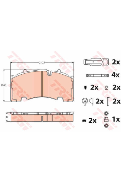 TRW Brake pad set, disc brake GDB5093