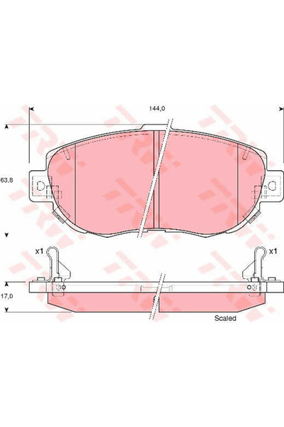 TRW Set plăcuțe de frână, frână pe disc GDB3235