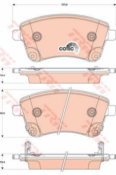 TRW Set of brake pads, disc brake GDB3509