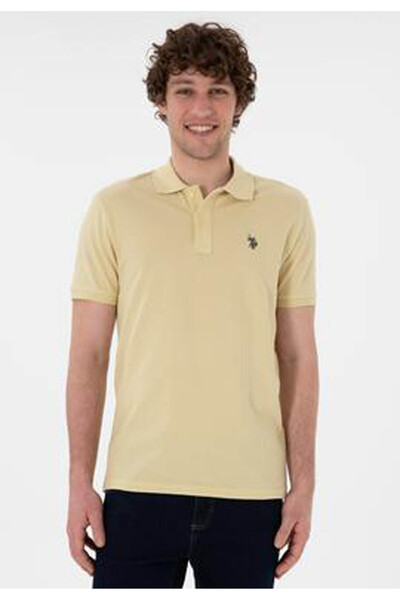 U.S. Polo Assn. Gtp04Iy025 Light Khaki Men's Polo Neck T-Shirt 2084151
