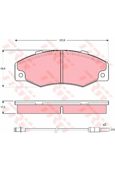 TRW Set plăcuțe de frână, frână pe disc GDB903