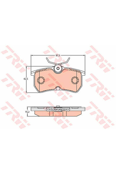 TRW Σετ τακάκια φρένων, δισκόφρενο GDB2140