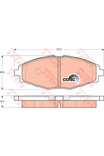 TRW Set plăcuțe de frână, frână pe disc GDB3195