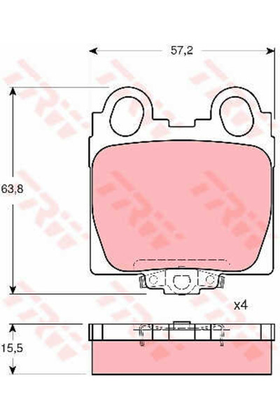 TRW Set plăcuțe de frână, frână cu disc GDB3233