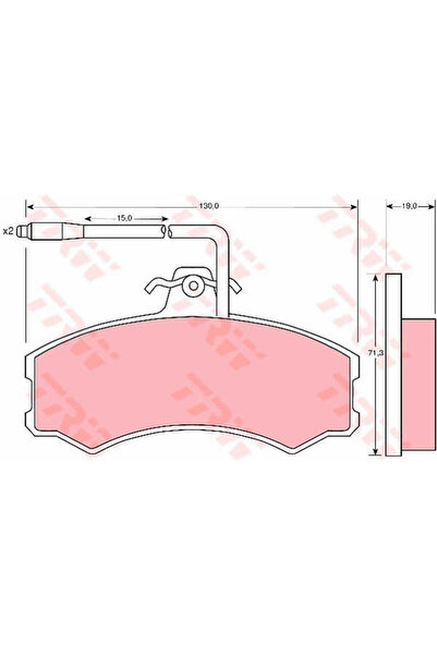 TRW Brake Pad Set, disc brake GDB695