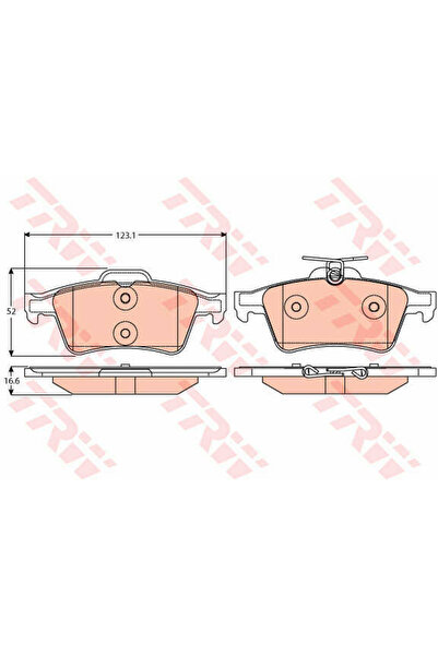 TRW Set plăcuțe de frână, frână cu disc GDB2086