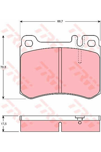 TRW Σετ τακάκια φρένων, δισκόφρενο Gdb929 Mercedes-Benz Sl