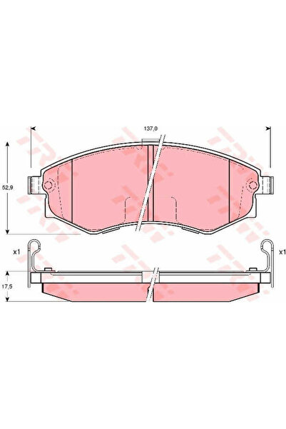 TRW Set plăcuțe de frână, frână pe disc GDB3211