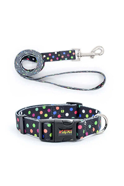 Petora Set zgardă și lesă reglabile pentru câini, negru, ZC1022 - XS