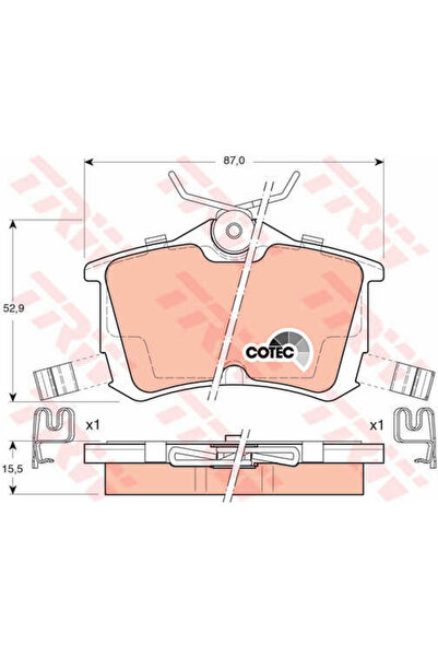 TRW Set plăcuțe de frână, frână pe disc GDB3190