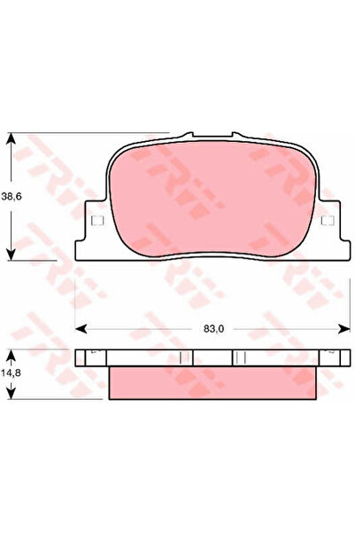 TRW Σετ τακάκια φρένων, δισκόφρενο GDB3278