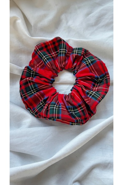 YOYYO Gingham Patterned Rubber Band - Stylish and Vibrant Scrunchie Hair Acce...