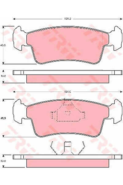 TRW Σετ τακάκια φρένων, δισκόφρενο GDB867