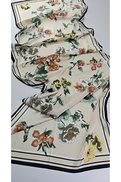 Shiva Scarfs New Season Flower Pattern Voile Silk Shawl Accessory Foulard Sil...