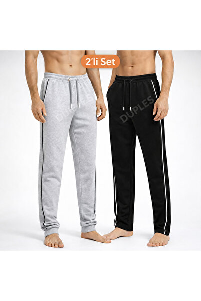 Duples Baggy Unisex 2 Thread Combed Cotton Side B Piped Striped m Transitiona...