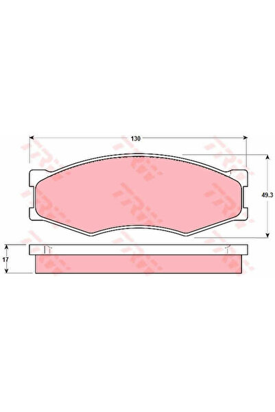 TRW Set plăcuțe de frână, frână pe disc GDB318