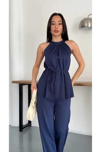 lubiti Halter Neck Bell Tie-Detail Modal Set