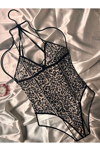 beshineunderwear Shine Leopard Bodysuit