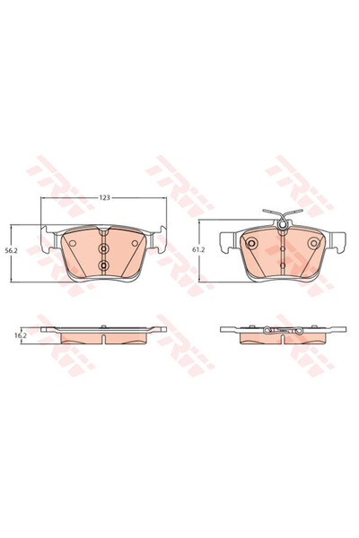 TRW Σετ τακάκια φρένων, δισκόφρενο GDB2179