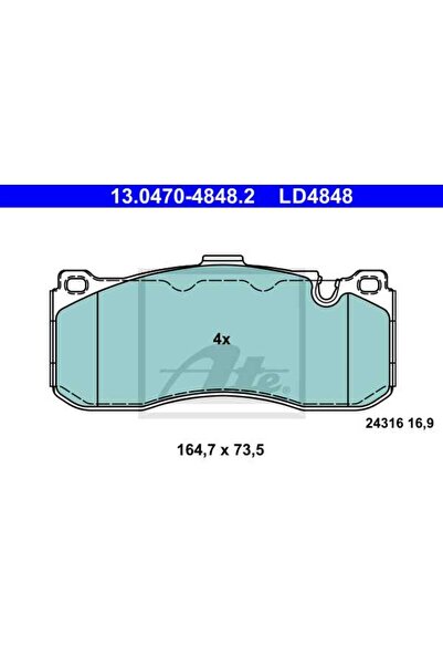 Ate Σετ τακάκια φρένων, δισκόφρενο 13.0470-4848.2 BMW 1/1 Cabriolet/1 Coupe