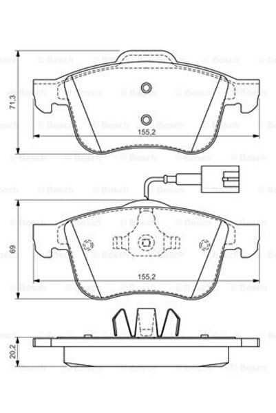 Bosch Set Placute Frana,Frana Disc 0986494465 Alfa Romeo Giulietta/Giulietta ...