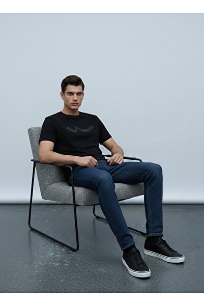 Ltb Silikon Logo Printed Black T-Shirt