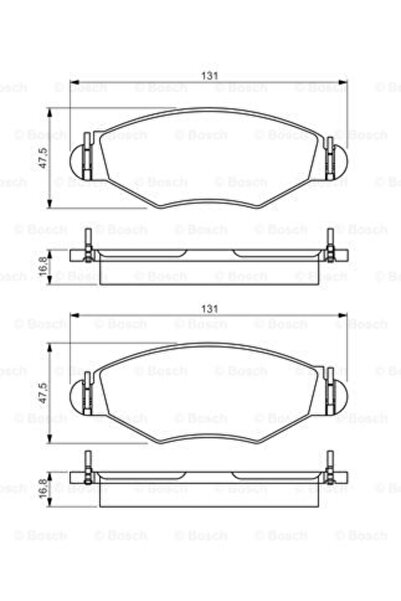 Bosch Set plăcuțe de frână, frână cu disc 0 986 495 244
