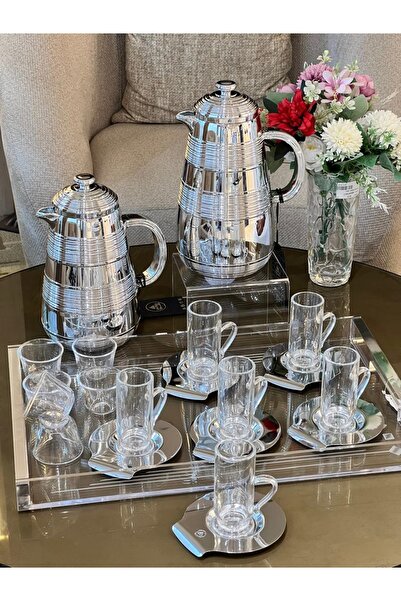 LALOZA طقم بكج من ترمسين وتبسي وبيالات 18قطعة