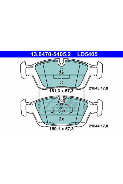 Ate Brake pad set, disc brake 13.0470-5405.2
