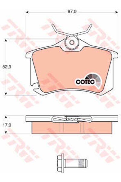 TRW Set plăcuțe de frână, frână pe disc GDB1578