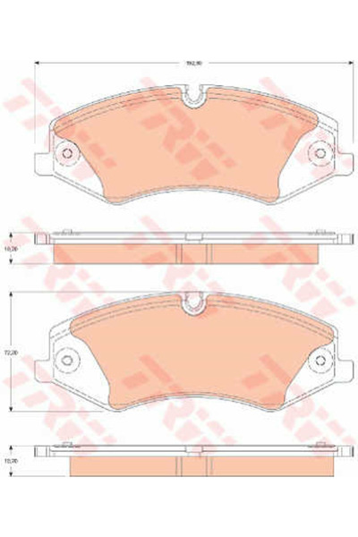 TRW Set plăcuțe de frână, frână pe disc GDB1825