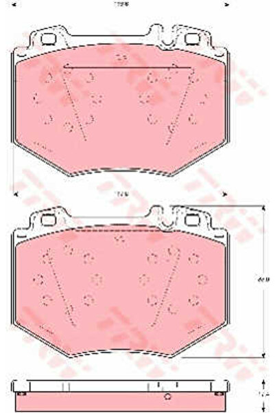 TRW Set plăcuțe de frână, frână cu disc GDB1575
